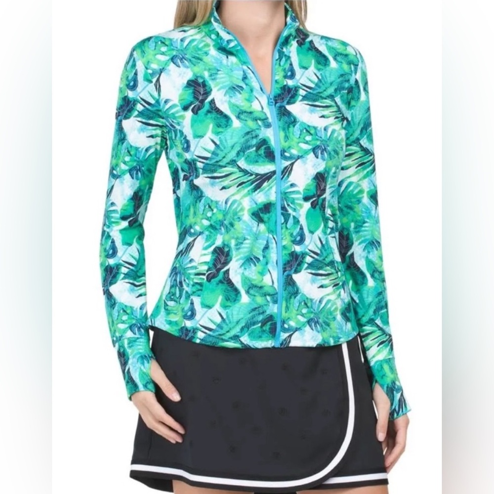 Tommy Bahama UPF 50 Golf Long Sleeve Active Zip Up Jacket Womens Size M
